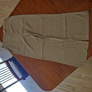Topshop High Waisted Wide Leg Tan Trousers 8